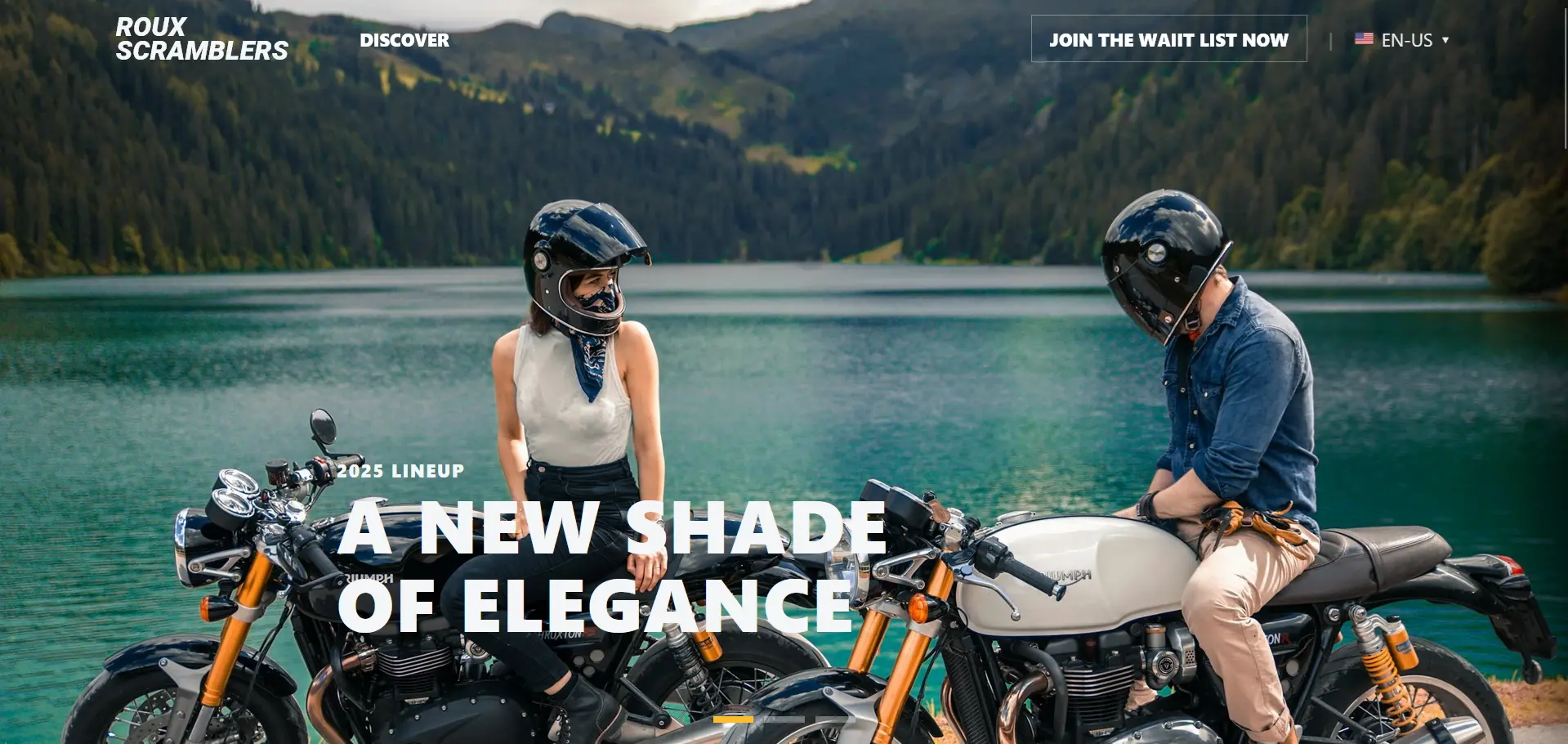 Custom Motorcycle Business website mockup