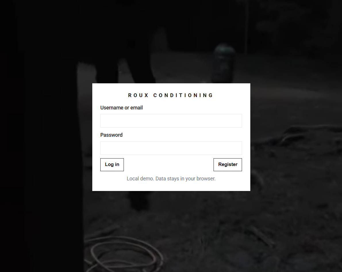 Training App preview